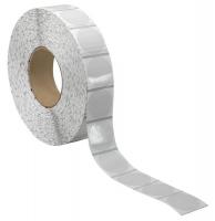 16V071 Mailer Tabs, Polystyrene, Clear, 2In, PK1000
