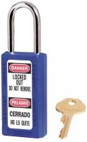 6MCE4 Lockout Padlock, KA, Blue, 1/4 In., PK3
