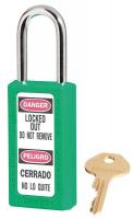 6MCE5 Lockout Padlock, KA, Green, 1/4 In., PK3