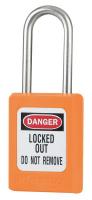 6MCY3 Lockout Padlock, KA, Orange, 3/16In., PK6