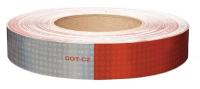 6MFZ5 Reflective Tape, W 1 In, Red/White