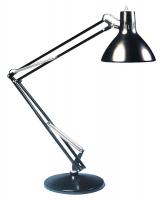 6MGJ1 Task Light, 100W, Weighted Base, Black