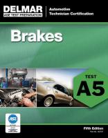 6MKP7 Textbook, ASE Test Prep, Brakes