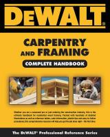 6MKR8 DEWALT Carpentry/Framing Handbook 1st Ed