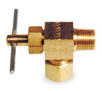 6MM63 Needle Valve, Angled, Brass, 1/8 x 1/4 In.
