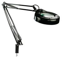 6MNT9 Round Magnifier Light, 1.75, Fluor, Black