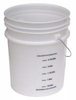 6MRJ4 Plastic Pail, Steel Handle, w/Markings