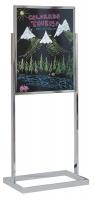 6MVD5 Pedestal Board, Black Dry Erase, 24x36