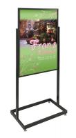 6MVE6 Sign Holder, Pedestal, 24x36, Alum, Black