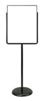 6MVF8 Sign Holder, Pedestal, 22x28, Metal, Black