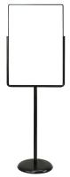 6MVF9 Sign Holder, Pedestal, 24x36, Metal, Black