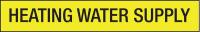 6N098 Pipe Marker, Heating Water Supply, Yellow