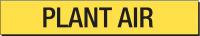 6N533 Pipe Marker, Plant Air, Y, 2-1/2 to7-7/8 In