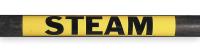 6N619 Pipe Marker, Steam, Yellow, 8 In or Greater