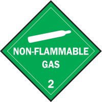 6N963 Vehicle Placard, Non Flam Gas with Picto