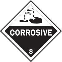 6N976 Vehicle Placard, Corrosive with Picto