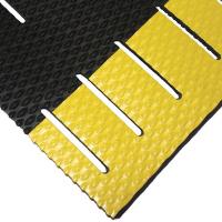 6NAW3 Anti-Fatigue Mat, Wet Area, Blk/Ylw, 3x60ft