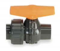 6NC51 PVC Ball Valve, Union, Socket, 1-1/2 In