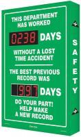 6NDJ8 Safety Record Signs, 36 x 24In, AL, ENG