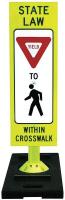 6NDT1 Yield to Pedestrians Sign, Portable Base