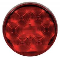 6NDX3 Stop/Tail/Turn Light, LED, Red, 4-1/4 Dia