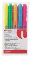 6NEC5 Highlighter, Pen, Chisel, Assorted, PK 5