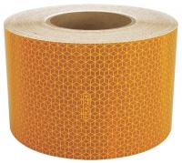 6NGA1 Reflective Tape, W 4 In, SB Yellow