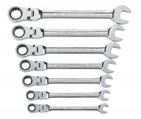 6NHH4 Ratcheting Wrench Set, SAE, 12 pt., 7 PC