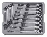 6NHT1 Ratcheting Wrench Set, Metric, 12 pt, 12 PC