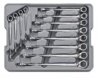 6NHT4 Ratcheting Wrench Set, Metric, 12 pt, 12 PC