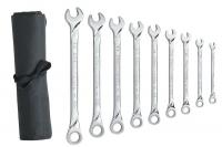 6NHY6 Ratcheting Wrench Set, SAE, 12 pt., 9 PC