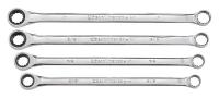 6NJH4 Ratcheting Wrench Set, SAE, 12 pt., 4 PC