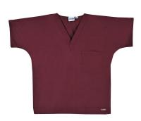 6NRK3 Scrub Shirt, S, Wine, Unisex