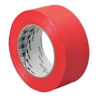 15D156 Duct Tape, 4 In x 50 yd, 6.3 mil, Red, Vinyl