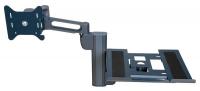 6NWC2 Laptop/Monitor Dual Arm, Column, Gray, 24in