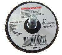 6NX58 Arbor Mount Flap Disc, 3in, 40, Coarse