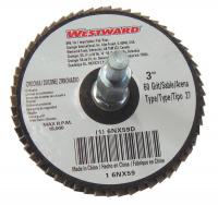 6NX59 Arbor Mount Flap Disc, 3in, 60, Coarse