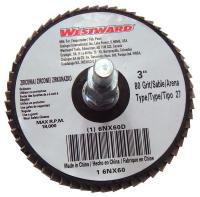 6NX60 Arbor Mount Flap Disc, 3in, 80, Medium