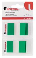 6PDU6 Sticky Flags, 1 x 1-3/4 In., Green, PK2