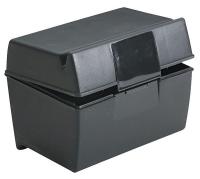 6PDW0 Index Card File Box, For 3 x 5 Cards, Blk