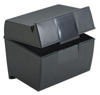 6PDW1 Index Card File Box, For 4 x 6 Cards, Blk