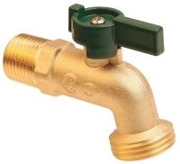 6PDZ4 Hose Bibb, Quarter Turn, 1/2In, Brass