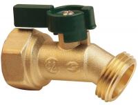 6PDZ5 Hose Bibb, Quarter Turn, 1/2In, Brass