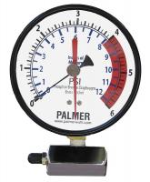 6PEZ6 Gas Test Gauge, 6 PSI-12 In Hg