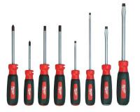 6PFF7 Screwdriver Set, ECX, Phillip, Slotted, 8 Pc
