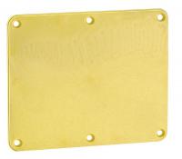 6PFV3 Cover Plate, 2 Gang Blank, Yellow