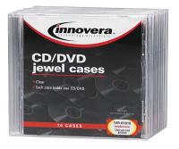 6PKK8 CD/DVD Standard Jewel Case, Clear, PK10