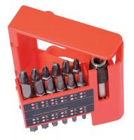 6PLJ7 Belt Clip Bit Set, 1/4 In Hex, Stl, 25 Pcs