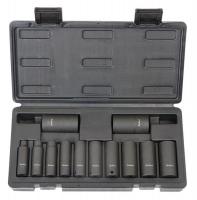 6PMH8 Socket Set, 3/8 In Dr, SAE, Impact, 12 Pcs