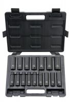 6PMJ4 Socket Set, 1/2 In Dr, Metric, Impact, 16 Pc